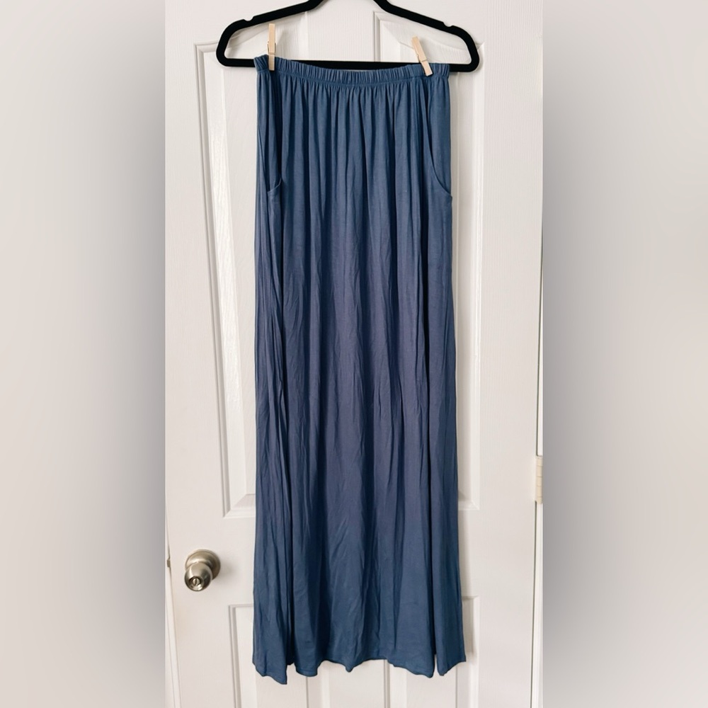 Three Bird Nest | Boho Blue Maxi Skirt